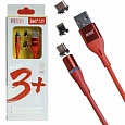  USB MRM-360 3in1 Lightning-Micro-Type-C  1200mm Red